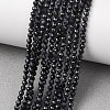 Natural Black Sapphire Beads Strands G-P625-3mm-01-1