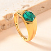 304 Stainless Steel with Cubic Zirconia Finger Rings FS-WG76F9A-38-1