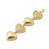 Brass Micro Pave Cubic Zirconia Big Pendants KK-C164-01C-G-2
