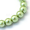 Baking Paint Pearlized Glass Pearl Round Bead Strands X-HY-Q330-8mm-26-2