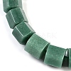Natural Green Aventurine Hexagon Prism Graduated Beaded Necklaces for Women Men NJEW-K388-03E-2