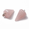 Cone/Spike/Pendulum Natural Rose Quartz Stone Pendants X-G-R278-82-3