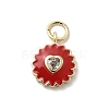 Brass Micro Pave Cubic Zirconia Pendants KK-A278-09G-01-1