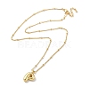 Initial Letter Brass Pendant Necklace NJEW-A015-21G-P-2