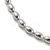 Non-Tarnish 201 Stainless Steel Rugby Beaded Chain Bracelets BJEW-G696-01A-P-2