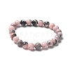 Natural Zebra Jasper Bead Stretch Bracelets X-BJEW-K212-B-035-4