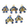 Brass Cloisonne Pendants KK-P251-A01-G-05-1