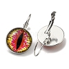 Dragon Eye Glass Leverback Earrings with Brass Earring Pins EJEW-Q798-01K-2