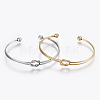 304 Stainless Steel Cuff Bangles BJEW-K197-47-1