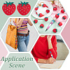 15Pcs Strawberry Food Grade Eco-Friendly Silicone Focal Beads SIL-UN0001-01-5