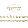 Glass Beaded Teardrop Charm Chains CHC-A006-13G-02-2