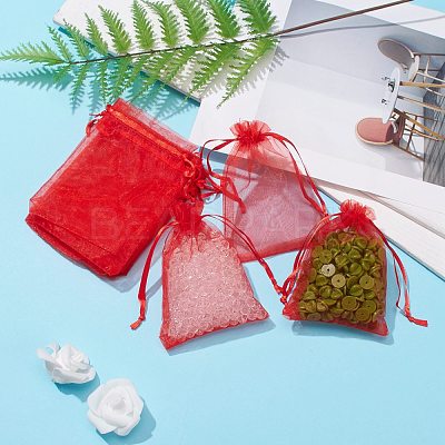 Organza Gift Bags with Drawstring OP-R016-9x12cm-01-1