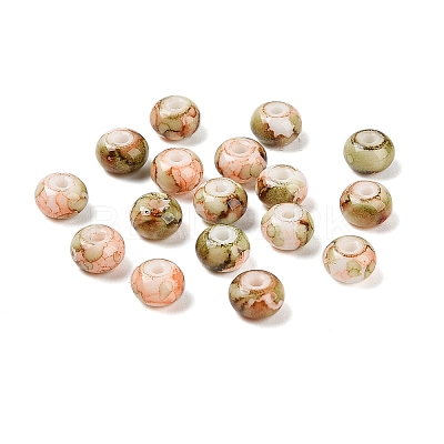 Opaque Spray Painted Glass Beads X1-GLAA-G118-01P-1