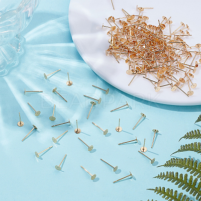 200Pcs 304 Stainless Steel Stud Earring Findings STAS-ME0001-49-1