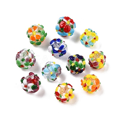 Handmade Two-Tone Lampwork Beads X-LAMP-T022-01A-12-1
