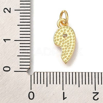 Rack Plating Brass Micro Pave Cubic Zirconia Pendants KK-I720-71G-02A-1