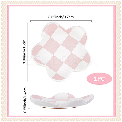 Ceramic Food Plate AJEW-SP0005-04A-1