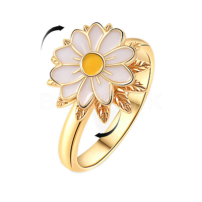 Daisy Rotatable Finger Ring for Women PW-WGB93E2-01-1