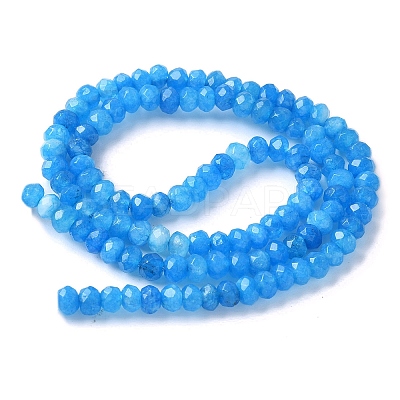 Dyed Natural Malaysia Jade Rondelle Beads Strands G-E316-2x4mm-58-1
