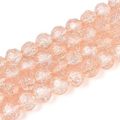 Transparent Crackle Glass Beads Strands GLAA-N053-10mm-09-1