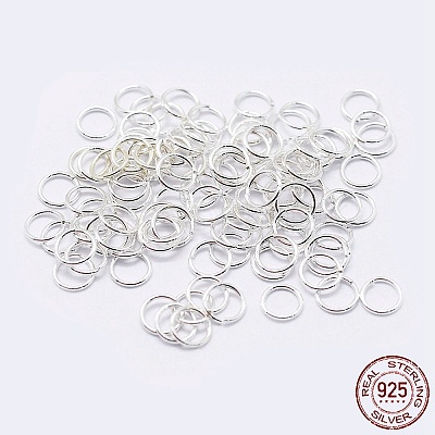 925 Sterling Silver Saw Cut Open Jump Rings STER-F036-02S-0.8x12mm-1