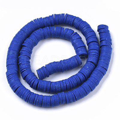 Handmade Polymer Clay Beads Strands CLAY-R089-8mm-007-1