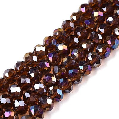 Electroplate Glass Beads Strands EGLA-A044-T6mm-B02-1