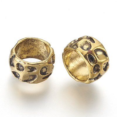Rondelle Tibetan Style Alloy Beads X-GLF10982Y-NF-1