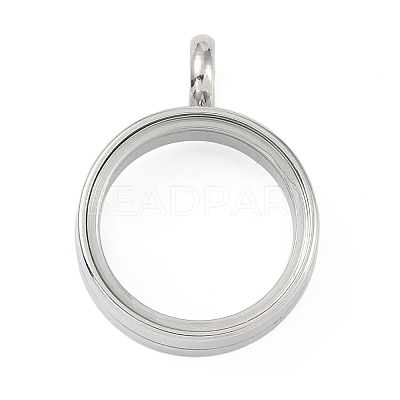 304 Stainless Stee Locket Pendants STAS-S132-16P-02-1