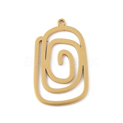 304 Stainless Steel Pendants STAS-G355-08B-G-1