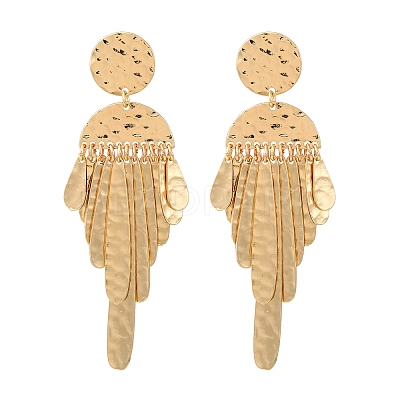 Zinc Alloy Flat Round Chandelier Earrings EJEW-Z107-03G-02-1