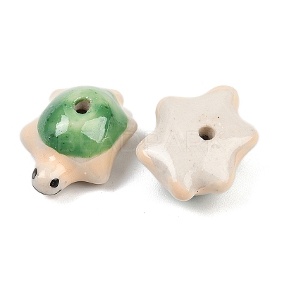Handmade Bright Glazed Porcelain Beads PORC-CJC0009-03E-1