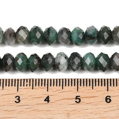 Natural Emerald Beads Strands G-B175-A23-4x6mm-1