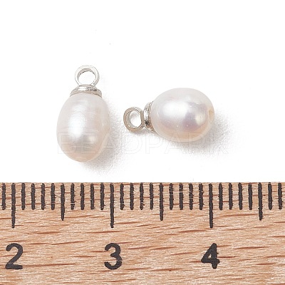 Natural Cultured Freshwater Pearl Pendants PALLOY-JF05438-02-1