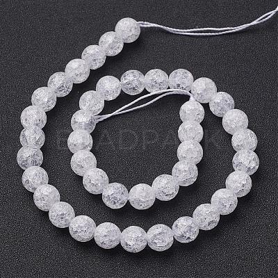 Synthetic Crackle Quartz Beads Strands G-SF10MM-43-1