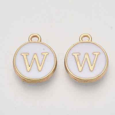 Golden Plated Alloy Charms LS-X-ENAM-S118-01W-1