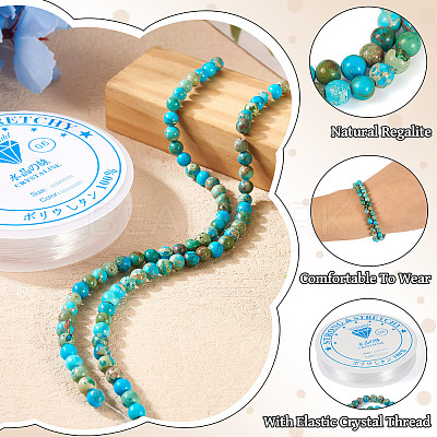 DIY Natural Regalite/Imperial Jasper/Sea Sediment Jasper Beads Bracelets Making KIts DIY-TA0002-69A-1