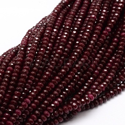 Dyed Natural Malaysia Jade Rondelle Beads Strands X-G-E316-2x4mm-20-1