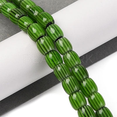 Handmade Lampwork Chevron Beads Strands LAMP-K041-01B-12-1