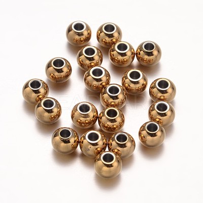 Ion Plating(IP) 304 Stainless Steel Beads STAS-D052-6mm-G-1