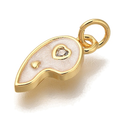 Rack Plating Brass Micro Pave Cubic Zirconia Pendants KK-I720-71G-01A-1