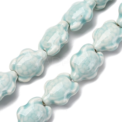 Handmade Porcelain Beads Strands LAMP-G140-02H-1