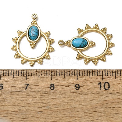 Dyed Synthetic Turquoise Pendants GG-CBA1E47-12G-1