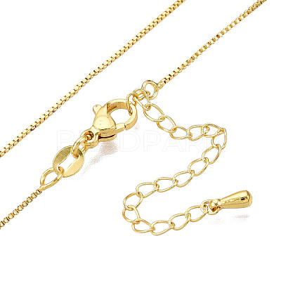 Brass Box Chain Necklaces for Women NJEW-G084-12LG-1
