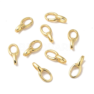 Brass Spring Gate Rings KK-J301-04G-1