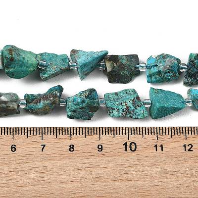 Raw Rough Natural Chrysocolla Beads Strands G-D101-A08-1