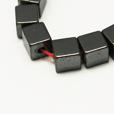 Non-magnetic Synthetic Hematite Beads Strands G-S079-4mm-1