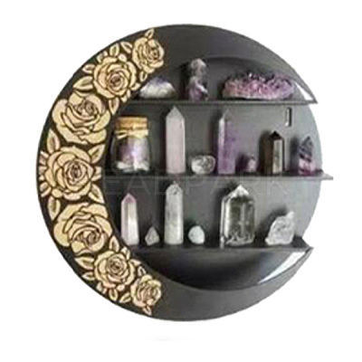 Moon Shape Floating Shelf DIY Silicone Molds Kit DIY-G093-02E-1