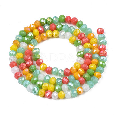 Opaque Glass Beads Strands X-GLAA-T006-07-A05-1