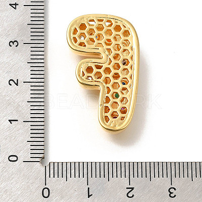 Brass Cubic Zirconia Pendants KK-M295-13G-F-1